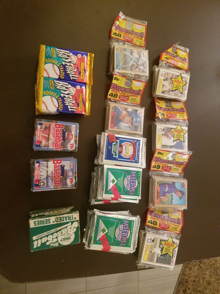 80s and 90s unopened baseball cards