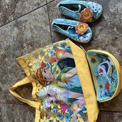 Elsa Anna Swim Bag And Swim Shoes 