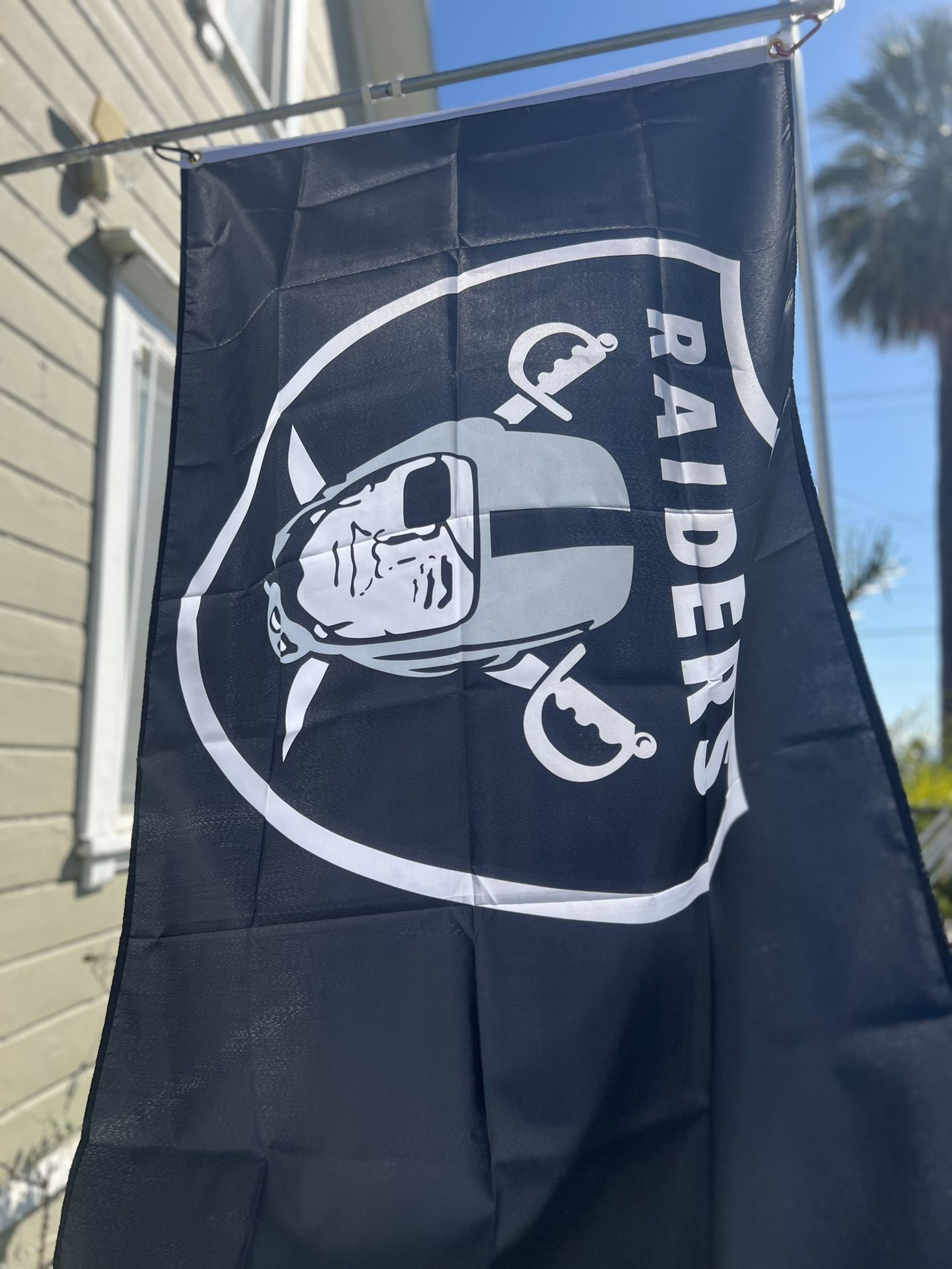 Raiders Flag Size 3ftx5ft Single Sided 