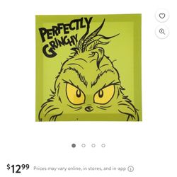 $5-The Grinch canvas wall art. Featuring an eye-catching image of the Grinch's