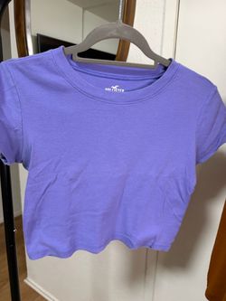 Hollister Purple Crop T-Shirt