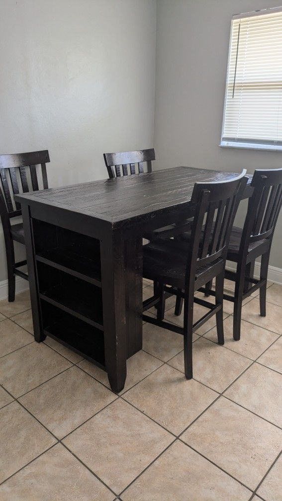 Counter Height Kitchen Table And 4 Chairs