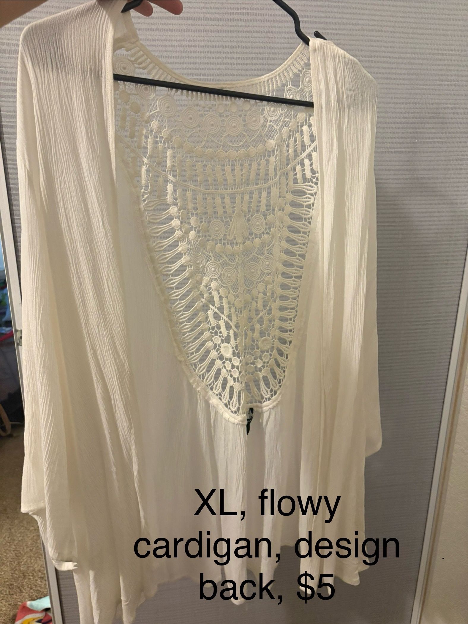 White Flowy Cardigan