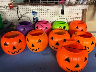 Halloween jack-o-lantern pumpkin bucket blow molds