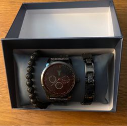 Men's Watch and Bracelet Gift Set