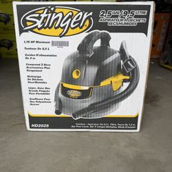Stinger Wet/Dry Vac HD2025 2.5 Gal / 9.5 L 1.75 HP
