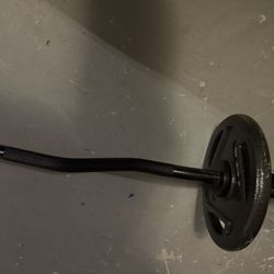 Brand New Curl Bar With (4) 10lb CAP Weights