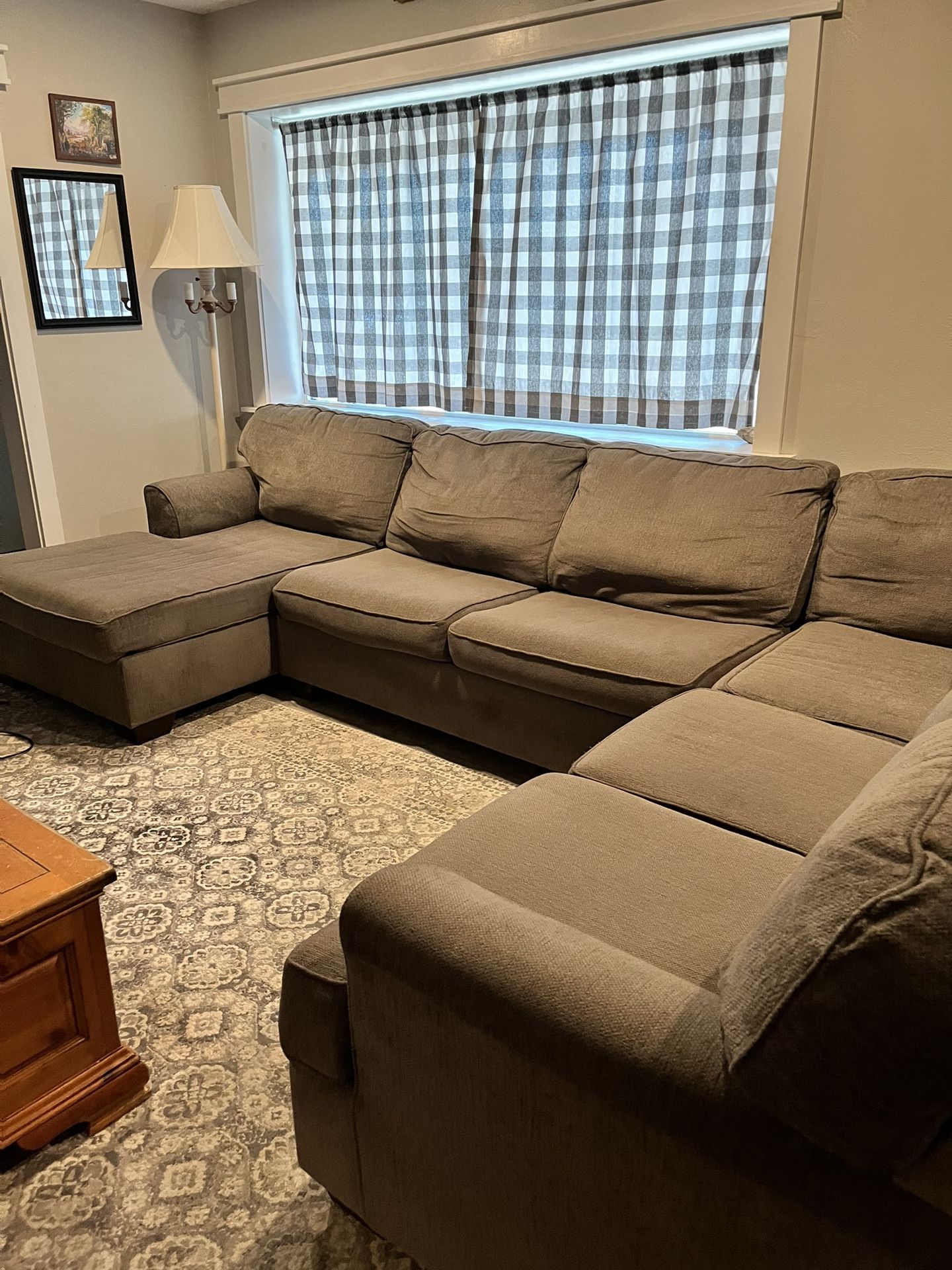 Gray sectional couch