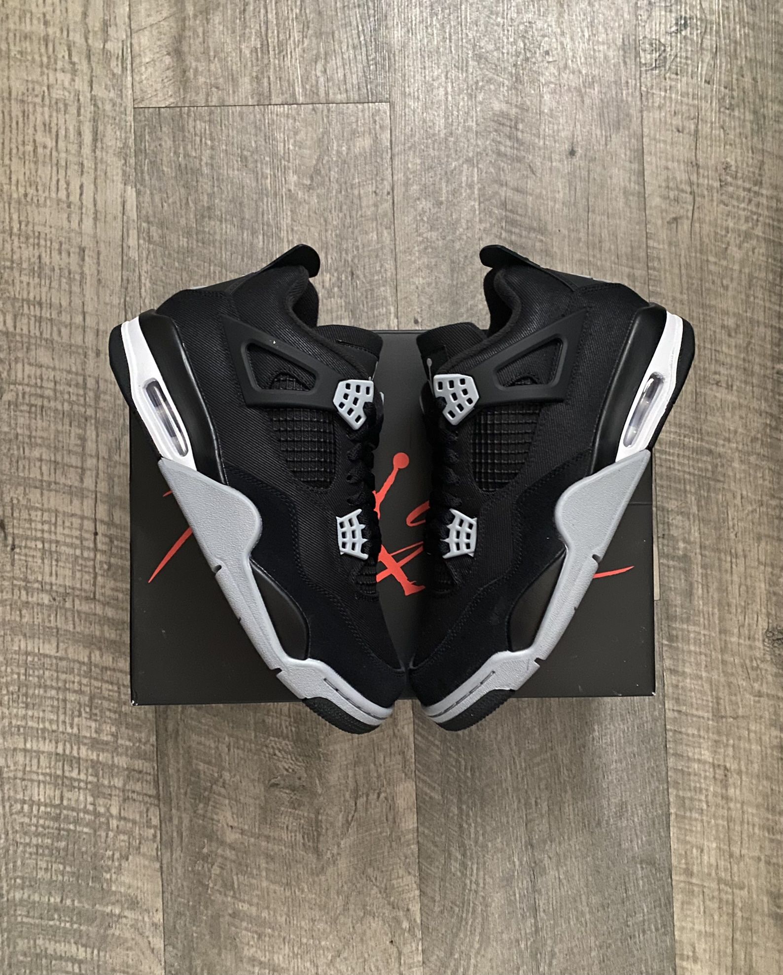 Jordan 4 Black Canvas Size 4.5 6 7 