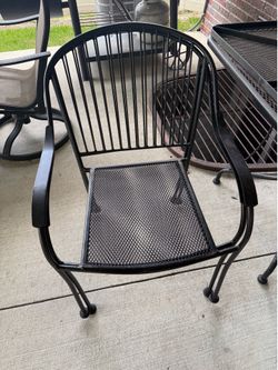 Metal outdoor table and chairs