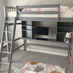 Grey Twin Lift Bed 