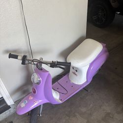 Purple Electric Razor Moped