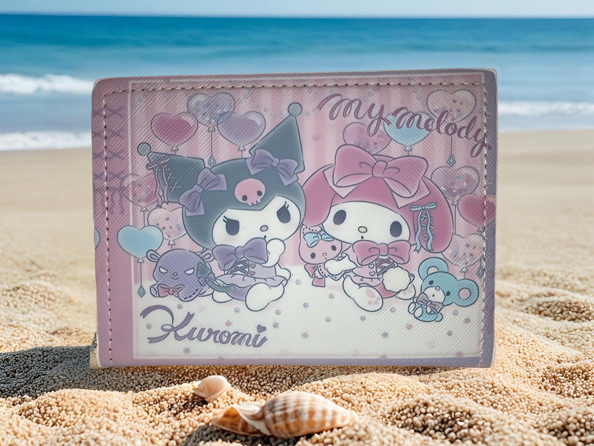 🌸 Jet-set in style with this kawaii passport wallet featuring the ultimate Sanrio duo — Kuromi & My Melody! 🌸