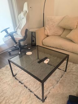 Glass coffee table