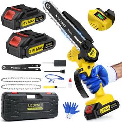Mini Chainsaw, Portable Electric Best Chainsaw Cordless, Small Handheld Chain Saw Pruning Shears Small Chainsaw for Tree Branches