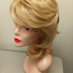 Highlighted Blonde And Brown Wig