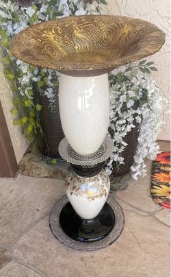 Glass Birdbath