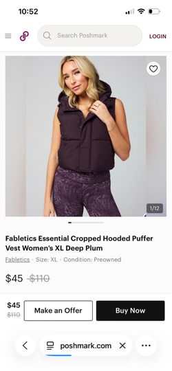 Fabletics puffer vest size xl