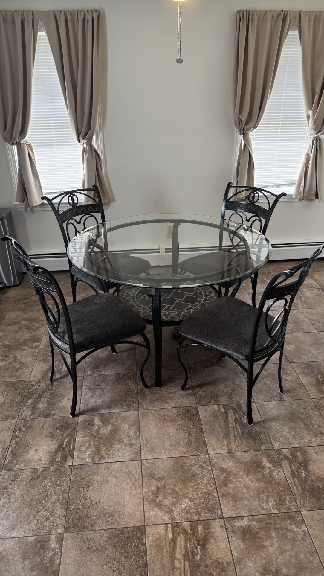 Glass Dining Room Table Set