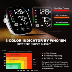 Blood Pressure Monitors for Home Use, 9-17'' & 13-21'' Extra Large Blood Pressure Cuff Upper Arm Blood Pressure Machine, 6 in Large LED Backlit Displa