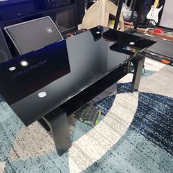 Black Glass Top Coffee Table