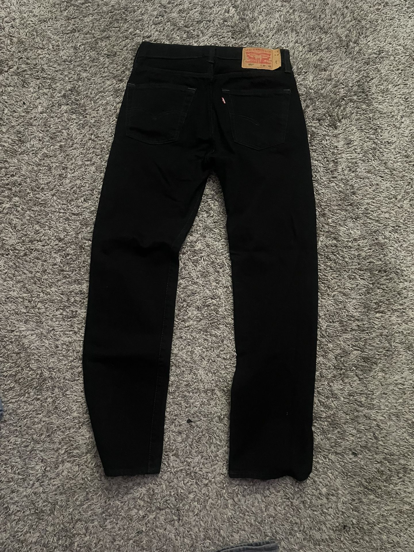 Brand new Levis 501’s in black and grey