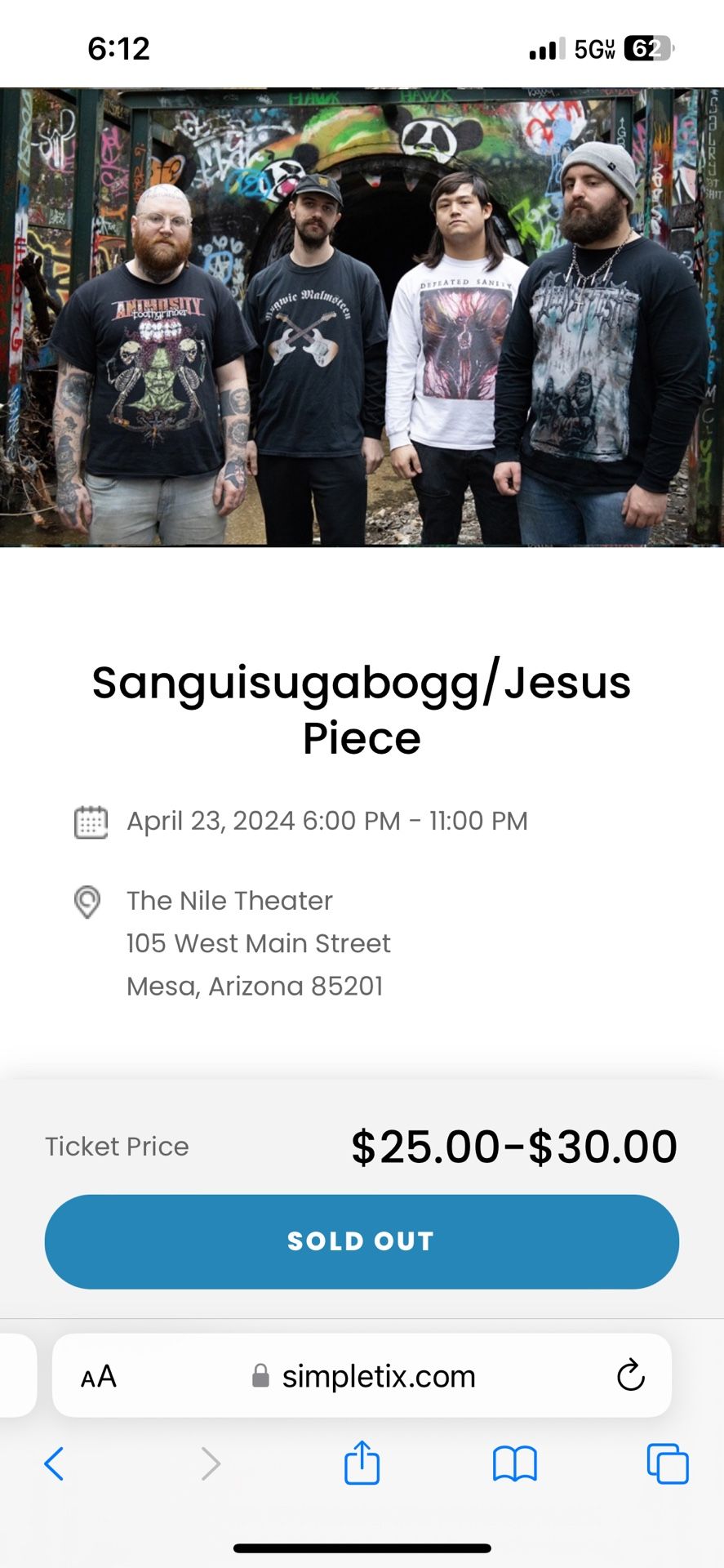 Sanguisugabogg/ Peeling Flesh Ticket