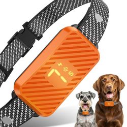 Dog Bark Collar for Large Medium Small Dogs, Effective No-Bark Collar, Smart Barking Collar, Rechargeable Bark Collar with 7-Level Sensitivity, 3 Beep