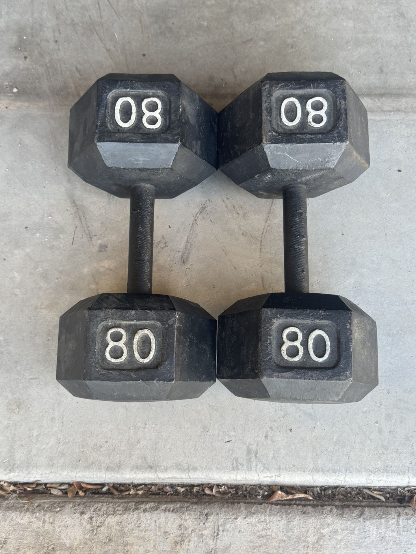 Pair Of 80lbs Dumbbells