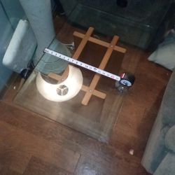 Excellent Condition Solid Wood Base With 3/8" Tempered Glass Top That Measures 30"×20" and Stands 19" Tall