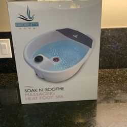 SERENITY HOME SOAK AND SOOTHE MASSAGING HEAT FOOT SPA