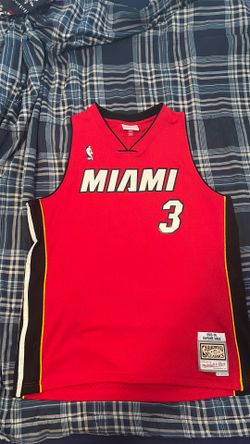 Miami Heat Dwayne Wade Mitchell and Ness Official Jersey