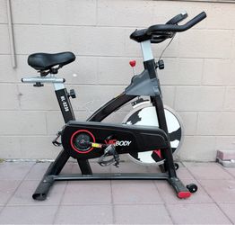 Indoor Cycling Exercise Bike – Adjustable Spin Bike with LCD Monitor