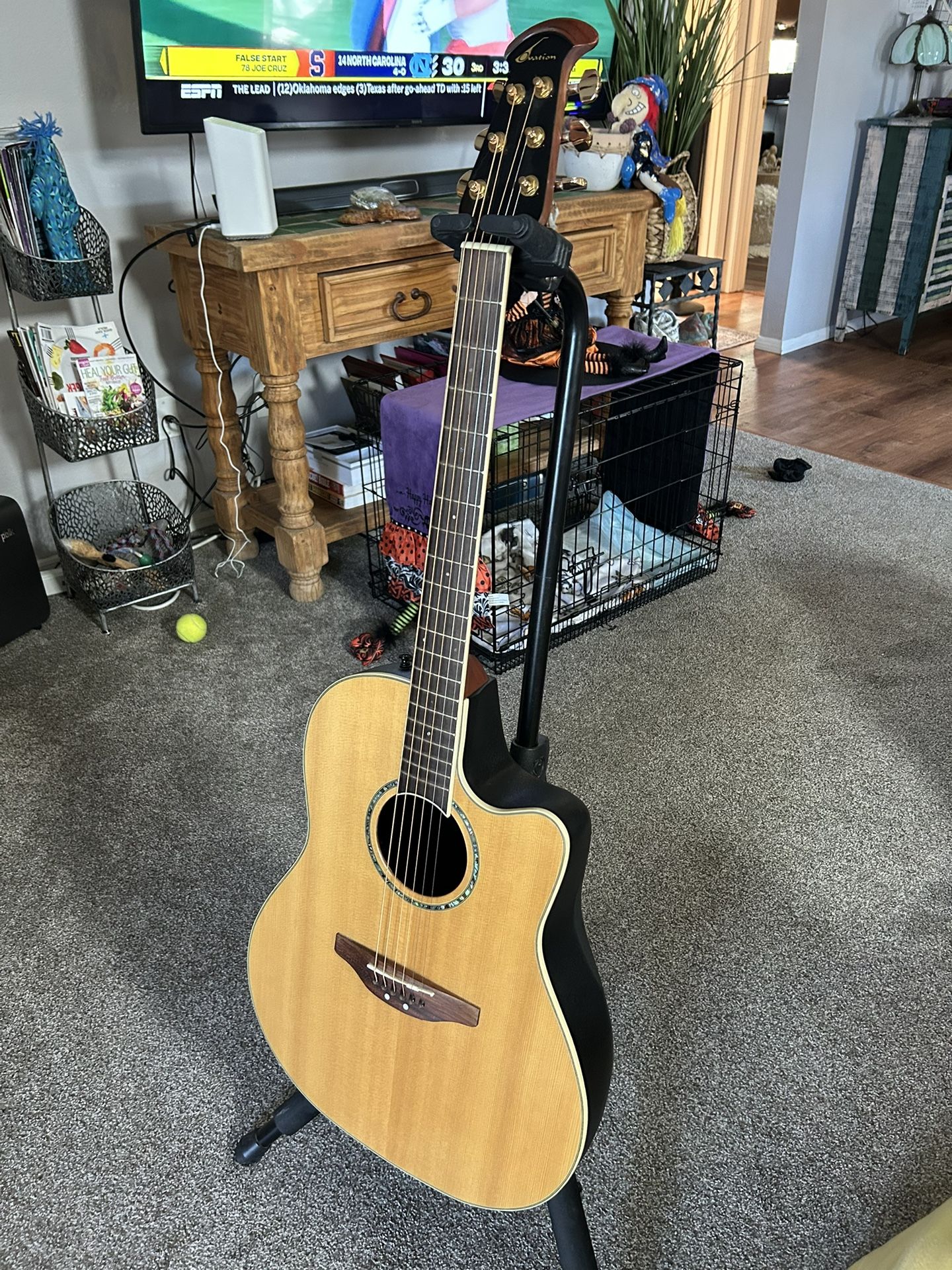 Ovation guitar and hard case