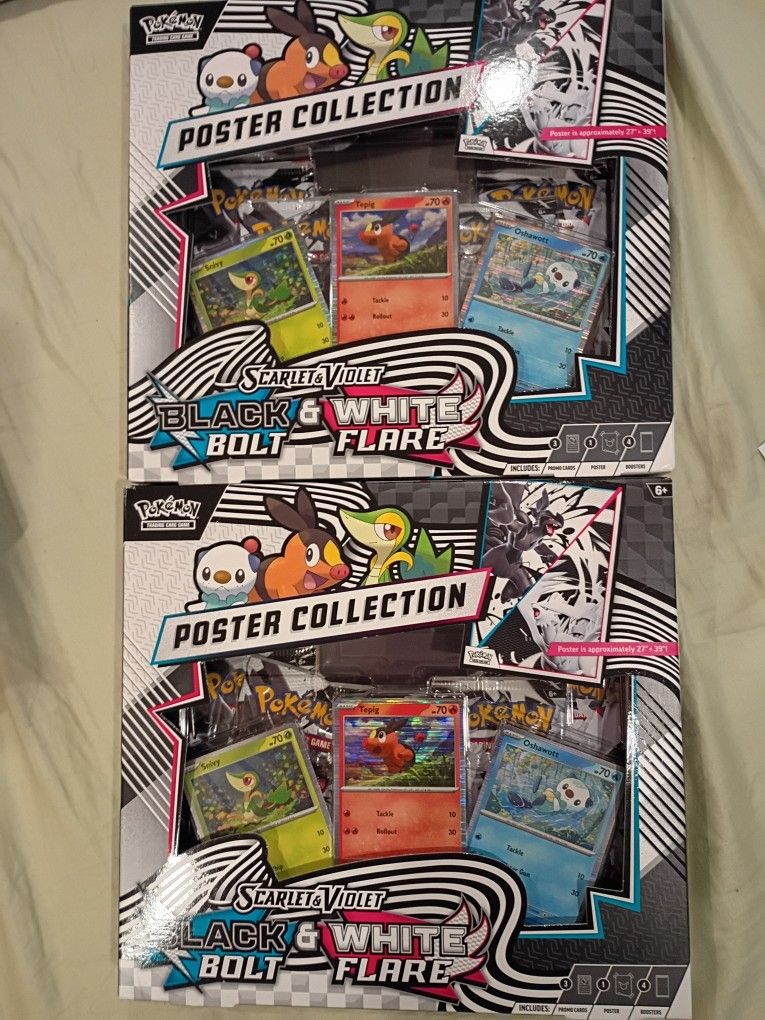 Pokemon Black Bolt White Flare Poster Collection