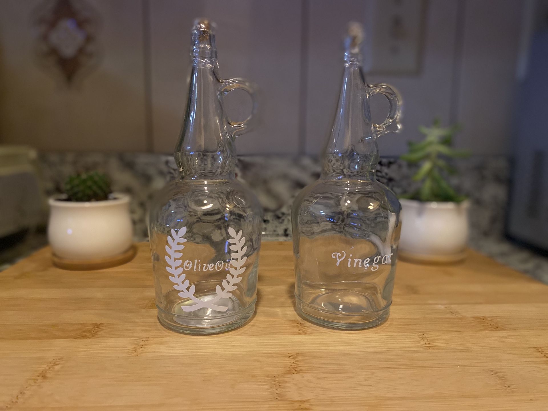 Glass Vinegar and oil set