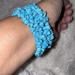 Vintage Beautiful Turquoise Stone Stretch Bracelet