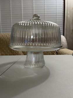 Cake plate with dome cover 