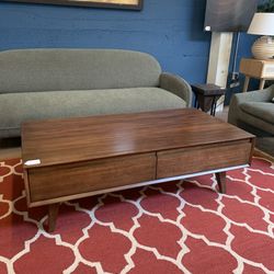 Burdell Coffee Table w/ Drawers