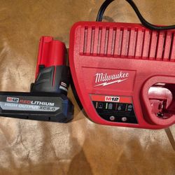 Milwaukee XC5.0 High Output M12 Battery & Charger