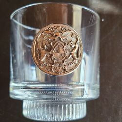 Old Fashion Rocks Glasses - Peweter Applied English Seal