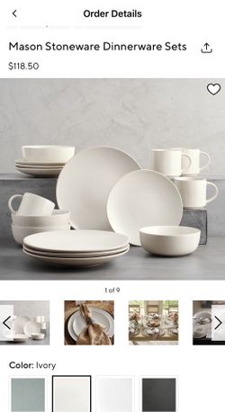 Pottery Barn Plate set (no coffee cups)