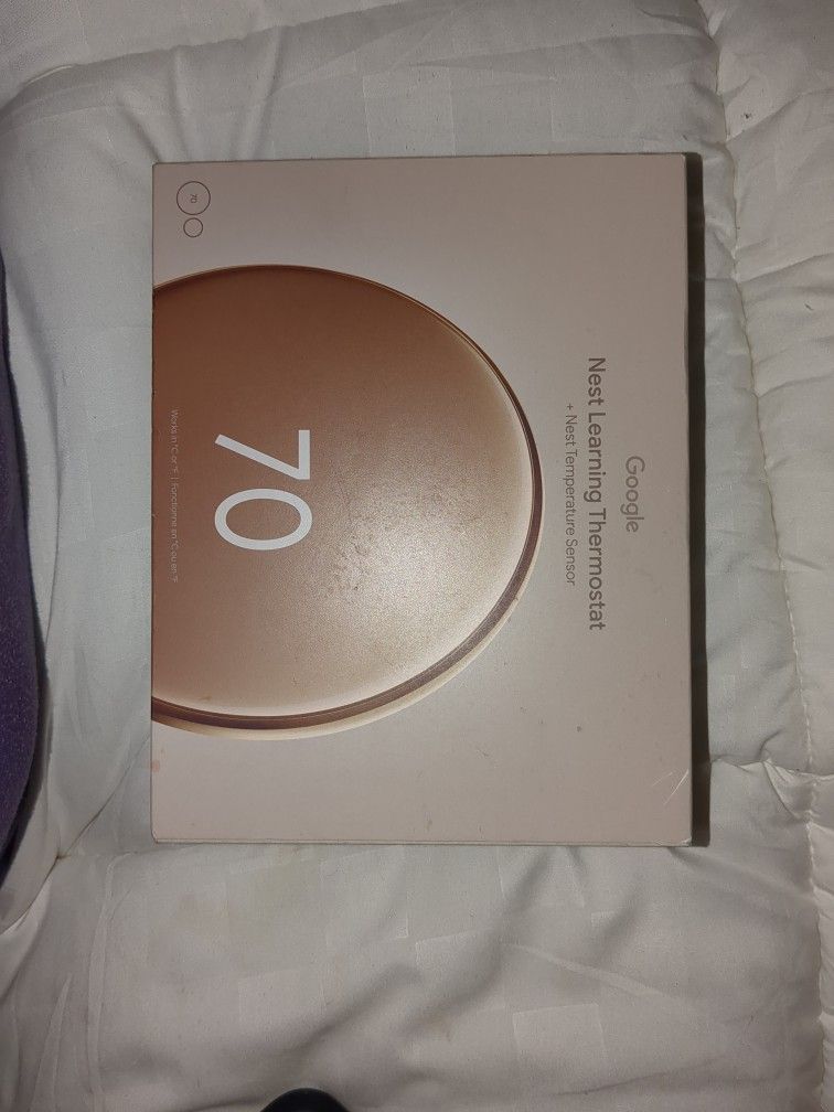 Look At This!! Gold Google Nest Thermostat With Sensor
