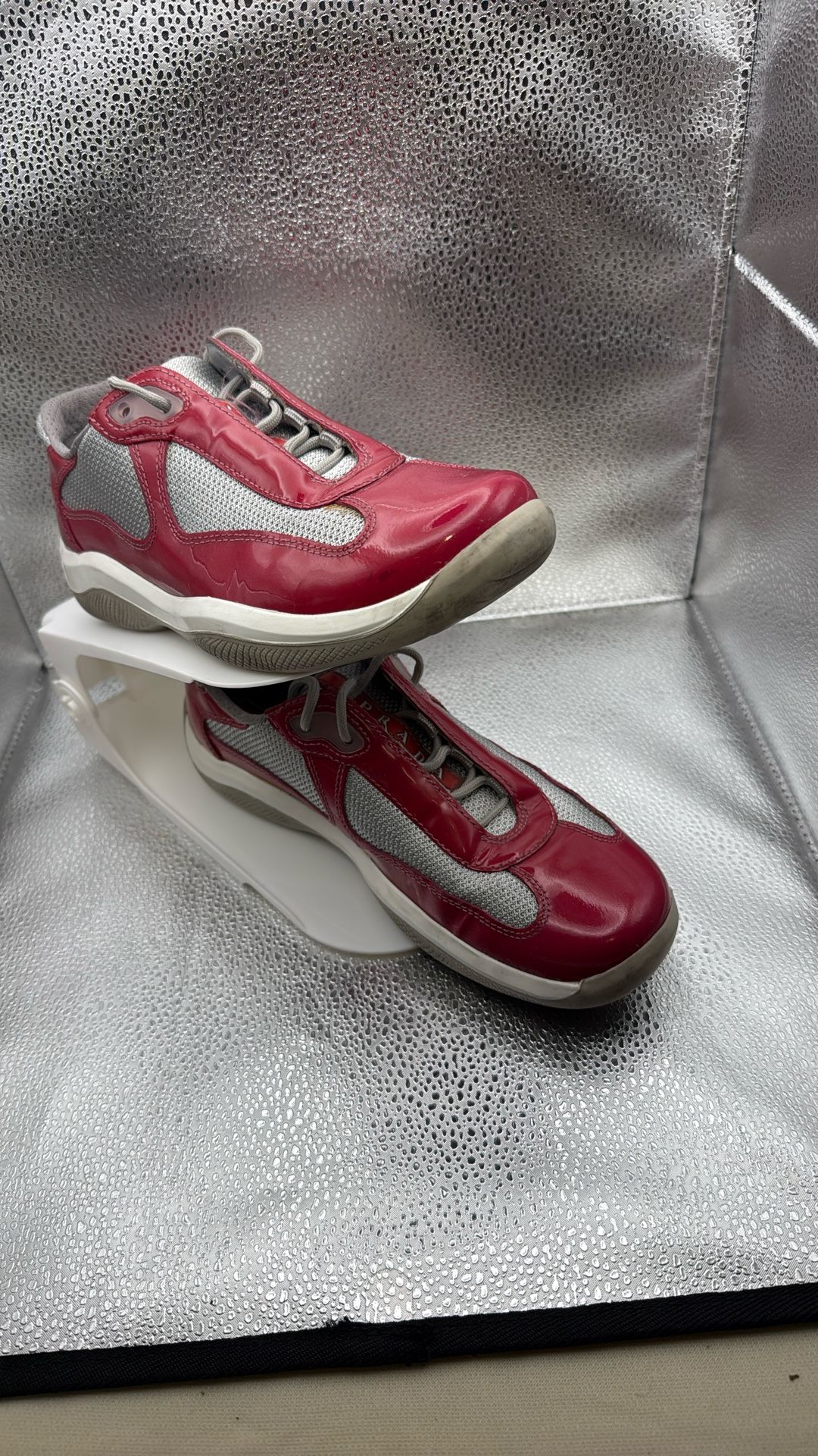 Prada America’s Lacquered Sneakers For Women Size 6.5 