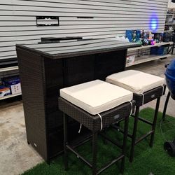 Patio Bar Set Outdoor Furniture Set 