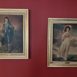 Vintage Framed Artwork Prints Of Antique Paintings: Blue Boy & Pinkie 