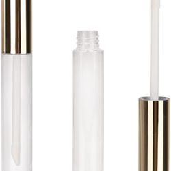 LOT OF 25 EMPTY LIP GLOSS TUBES 10 ML GOLD CAP FOR MAKING YOUR OWN LIP GLOSS