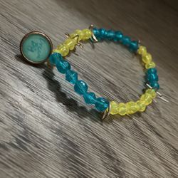 Yellow and blue bracelet