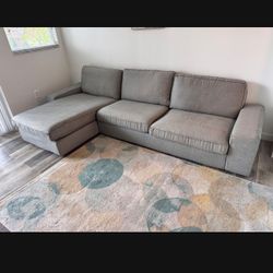 IKEA KIVIK GRAY SOFA WITH CHAIR