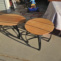 Oak And Walnut Tables 